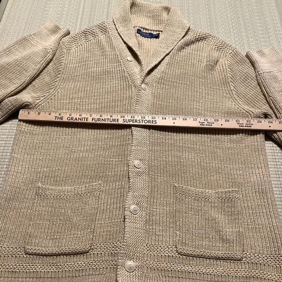 Polo Ralph Lauren Shawl Cardigan Sweater XL - Picture 4 of 8